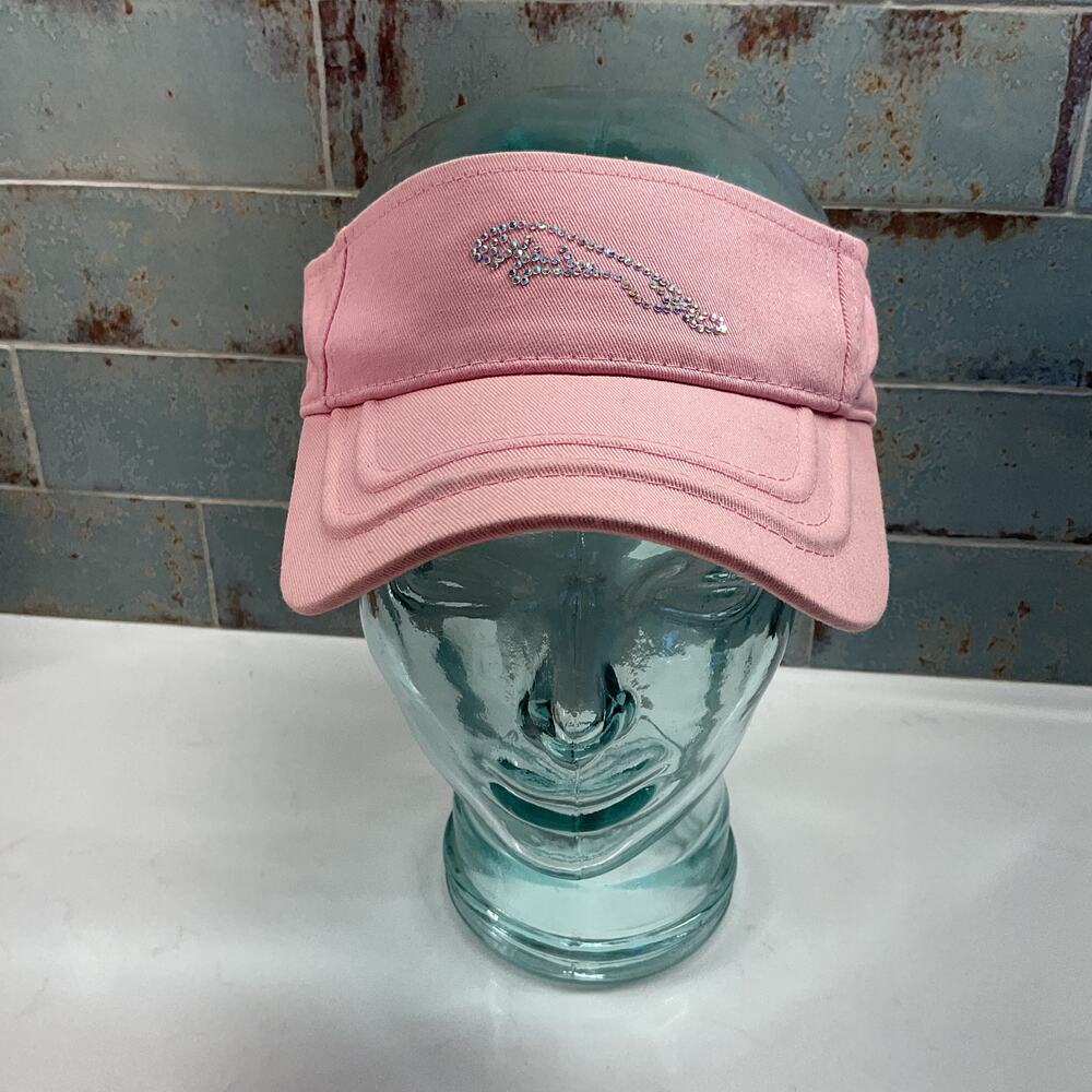 Puma Womens Rhinestone Pink Visor by Creative Solutions Headwear Cotton CS604